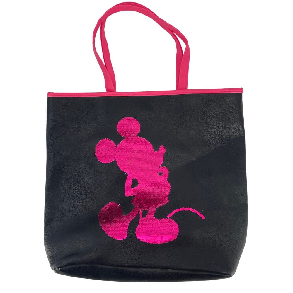 Disney Parks Loungefly Mickey Mouse Imagination Pink Reversible Sequin tote bag